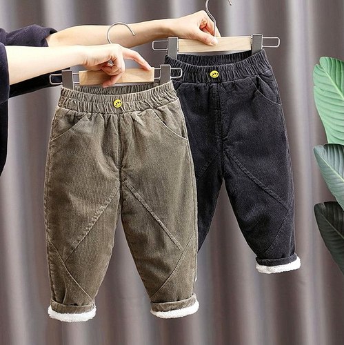 冬季夹棉加绒加厚灯芯绒裤子男1童棉裤时尚 冬裤宝宝保暖冬装洋气