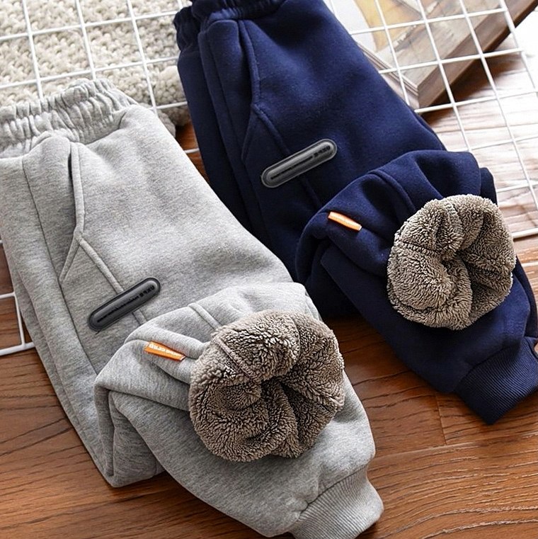 童男孩加厚时尚男1童加绒裤子