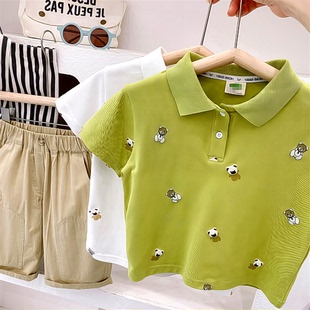 2024男女衫新款polo半百男女夏季宝宝袖短袖-JBT搭CZ小童093053