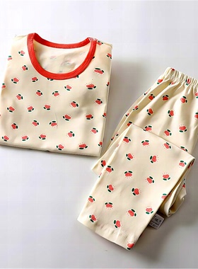 新款秋家居儿童睡衣保暖宝宝亲子装套装女童内衣骨纯棉裤服秋