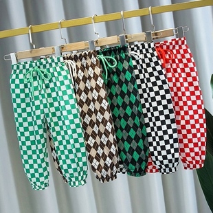 夏季薄款灯笼裤空调长裤防蚊裤男女小童大中小童网红宽松运动裤