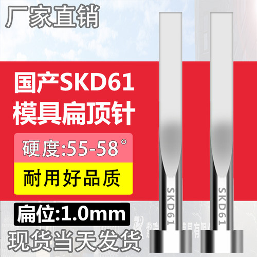 国产SKD61扁顶针现货模具全硬顶片1*2/1*2.5/1*3/1*4/1*5/1*6/1*8