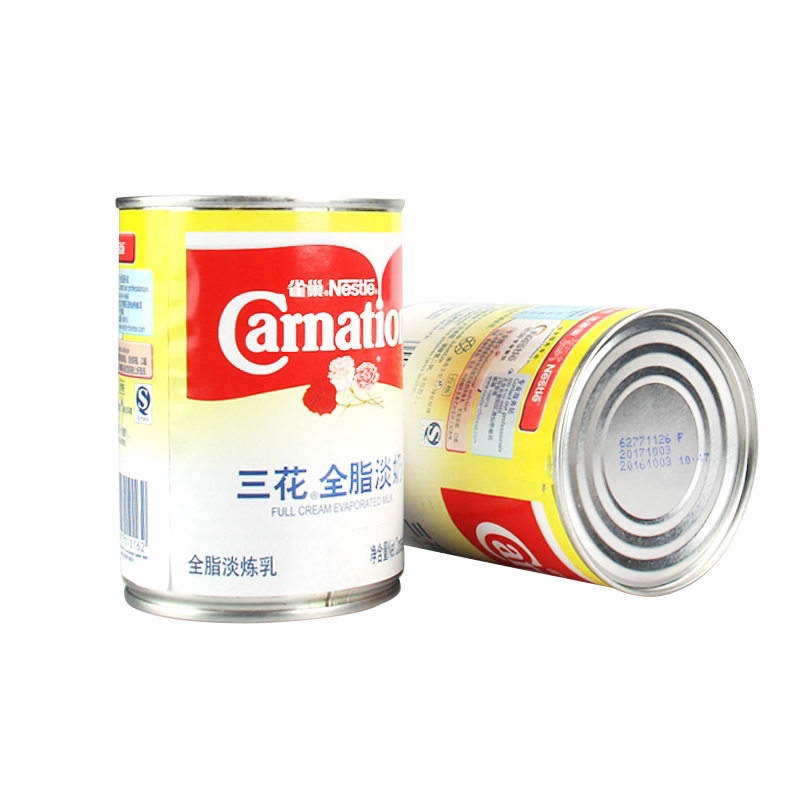 雀巢三花淡奶三花全脂淡奶410g 花奶 奶茶甜品 广东省包邮