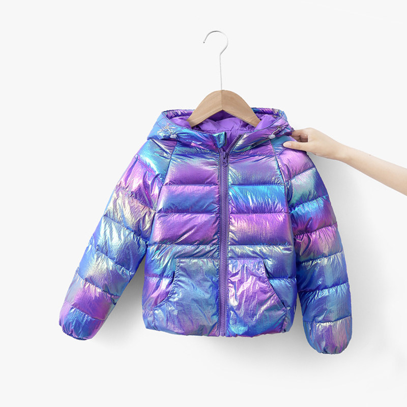 【三折专区】品牌撤柜冬季新款儿童炫彩色外套羽绒棉服上衣