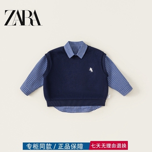 三折品牌新品特价撤柜亲子装中小童秋季韩版简约马甲上衣二件套潮