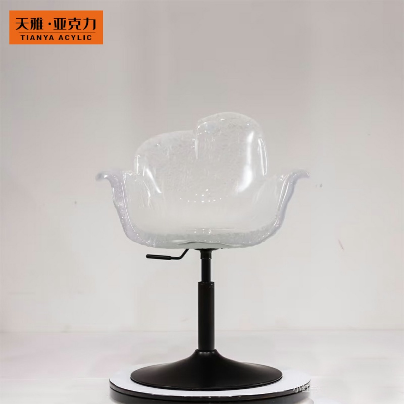 现代简约可升降旋转椅定制edra餐厅椅子轻奢高级感吧椅高端树脂椅