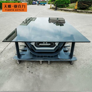 D588 创意客厅茶几轻奢高级感艺术设计师款家用方形钢化玻璃桌子