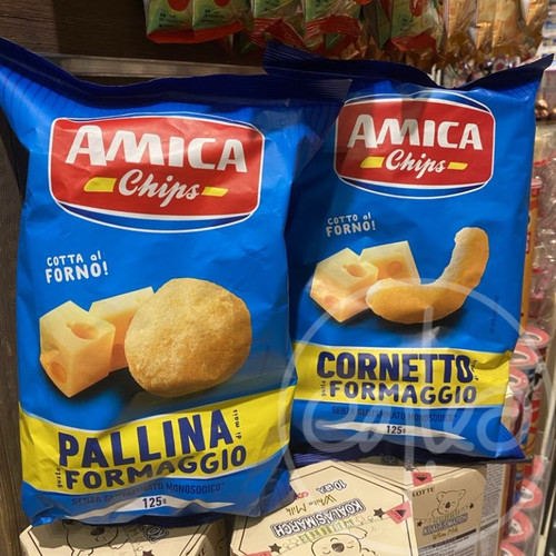 香港代购 意大利进口 AMICA Chips 芝士波玉米条 办公室零食 105g