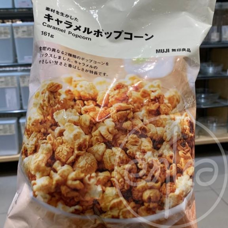 香港购 日本MUJI无印良品焦糖爆谷蜜味爆米花办公室休闲零食200g