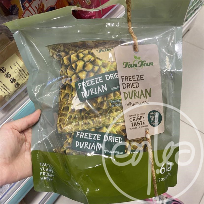 香港代购 泰国进口制造 TAN TAN 冻干榴梿袋装办公室休闲零食 60g
