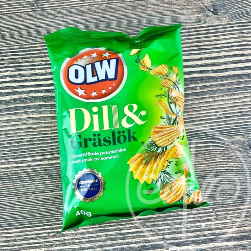 香港购 北欧瑞典进口 OLW 莳萝香葱香脆薯片休闲办公室零食 175g