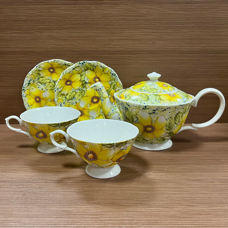 sixth kiln英式下午茶茶具骨瓷咖啡杯碟 ins风陶瓷欧式咖啡具套装