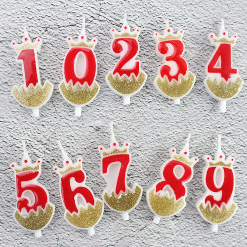 皇冠数字蜡烛蛋糕装饰生日派对用品数字蜡烛蛋糕装饰插件