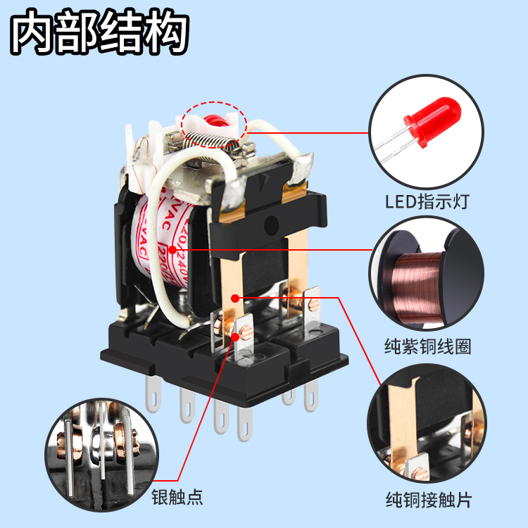 正品LY2N-J中间继电器MY2N-J MY4N-J 直流24V交流220V14/8脚