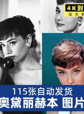 奥黛丽·赫本好莱坞明星超高清4K壁纸海报T恤印花电脑图片jpg素材