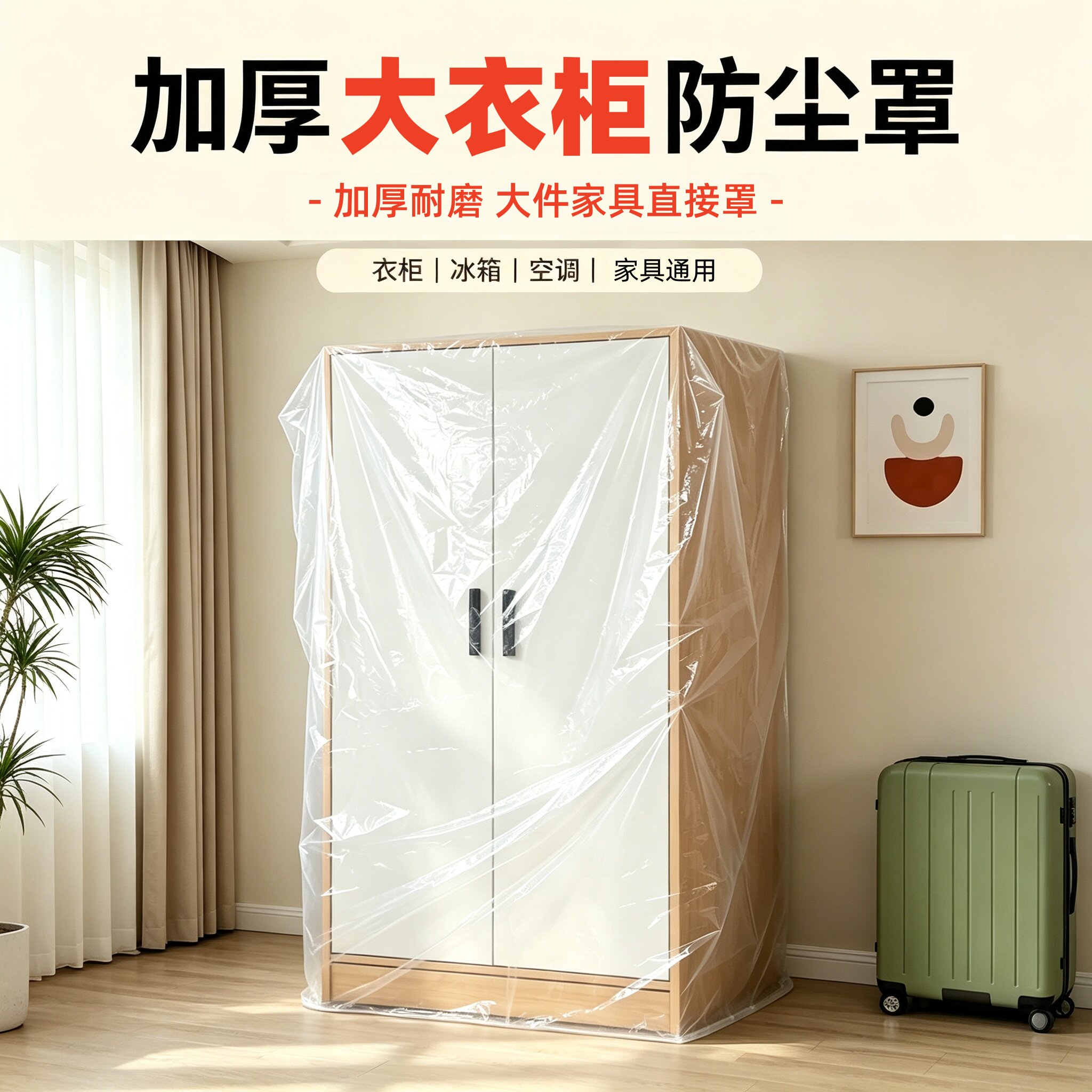 加厚衣柜防尘罩家具整体全包防水