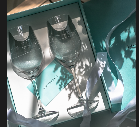 预售 日本进口tiffany蒂芙尼杯子 红酒杯香槟杯生日对杯结婚礼物