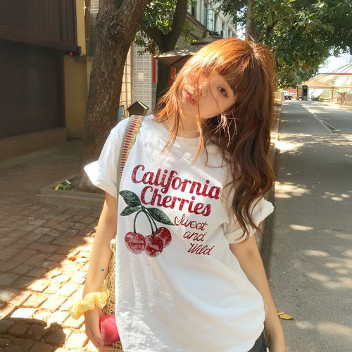 宝藏cang白色短袖T恤女2026夏季新款230g纯棉体恤半袖上衣服ins潮