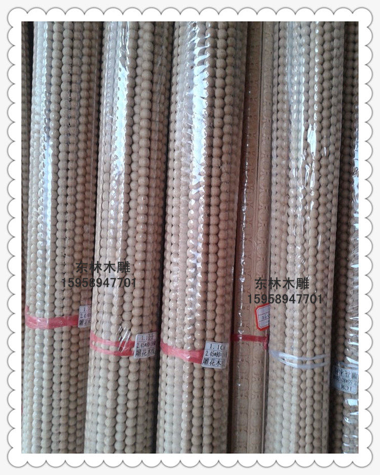 东阳木雕 挂件 欧式木花 角花 珍珠线  实木雕花花线hx-0011