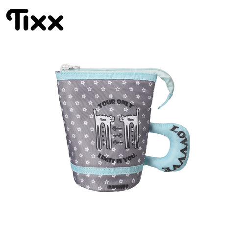 TIXX提叉叉 x TURNUP星星曲奇喵笔袋可立式笔筒女便携手提文具袋