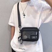 小挎包痛包小食量斜挎包日系二次元 通勤透明单肩包男日常休闲背包