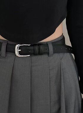 腰带女士配裙子设计感小众黑色皮带配牛仔裤时尚百搭高级感裤腰带