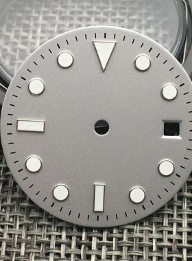 复古无唛灰色字面28.5mm表盘适合ETA2824美优达8200 8215机心