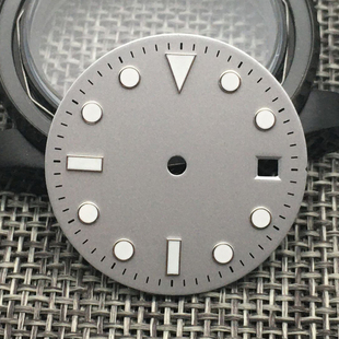 复古无唛灰色字面28.5mm表盘适合ETA2824美优达8200 8215机心