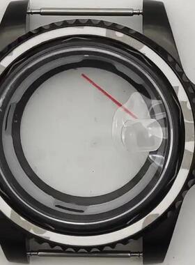 手表錶壳适合NH35/36/4R机芯代用40MM水鬼GMT 黑色表壳蓝宝石