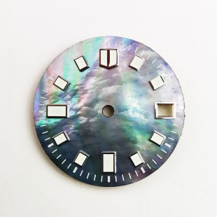 配件28.5MM改装手表配件 夜光贝母字面 NH35表盘 鲍鱼SK007表面