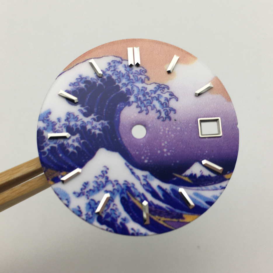 配件28.5mm盘代用精工改装表盘夜光字面适配8215  2824机芯EA6