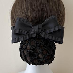 头花女网兜职业发网护士盘头发空姐银行盘发酒店发饰工作头饰品