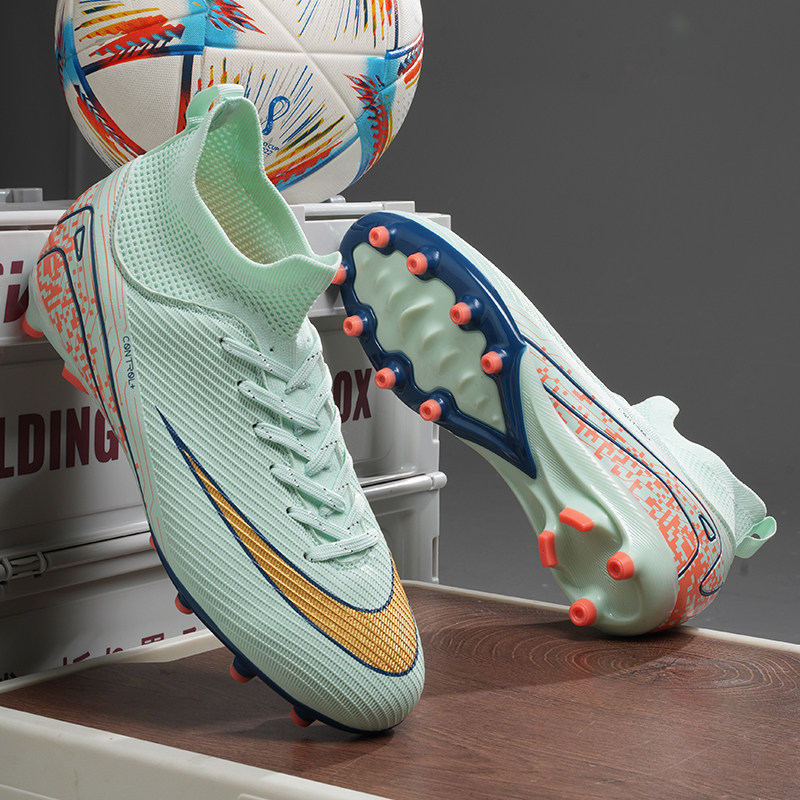 C罗梅西刺客16新款高帮足球鞋男女碎钉TF儿童AG长学生比赛训练鞋