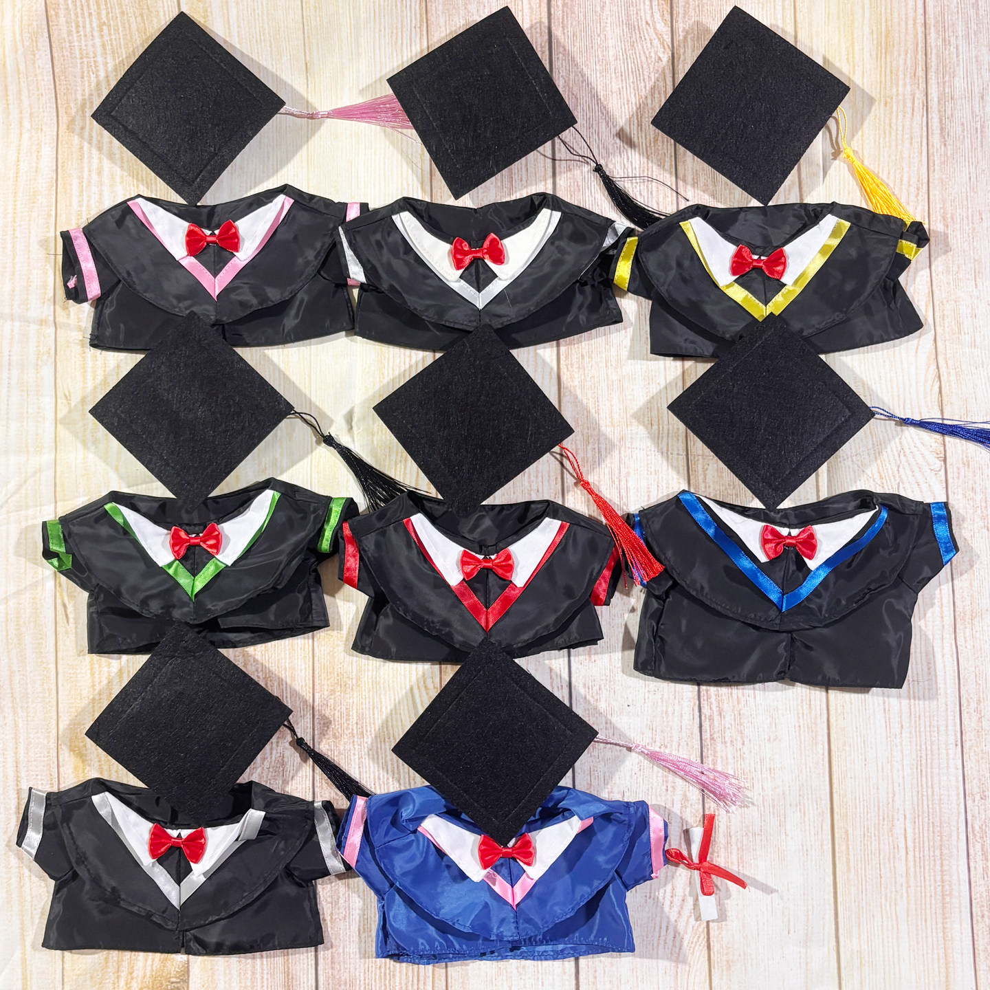 玩偶博士服学士服套装毛绒玩具小娃娃公仔衣服帽子毕业公仔娃衣