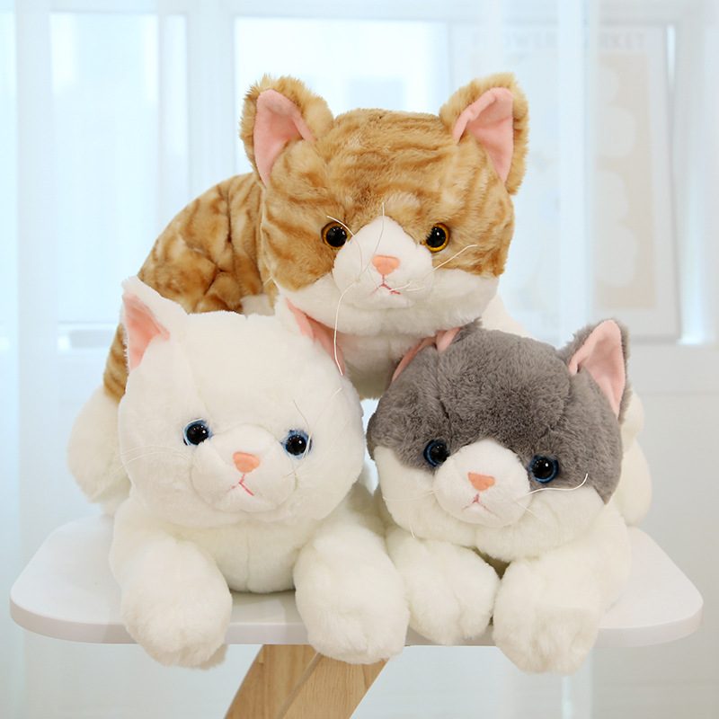 赛特嘟嘟软萌猫公仔可爱猫咪毛绒玩具小花猫玩偶仿真猫绒毛布娃娃