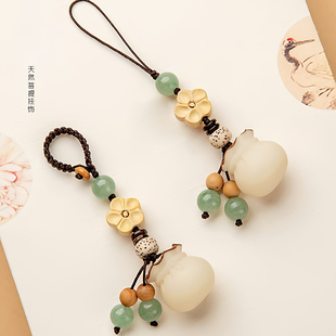 创意手工菩提钱袋手机链挂件情侣高档汽车钥匙扣招财福袋包挂饰品