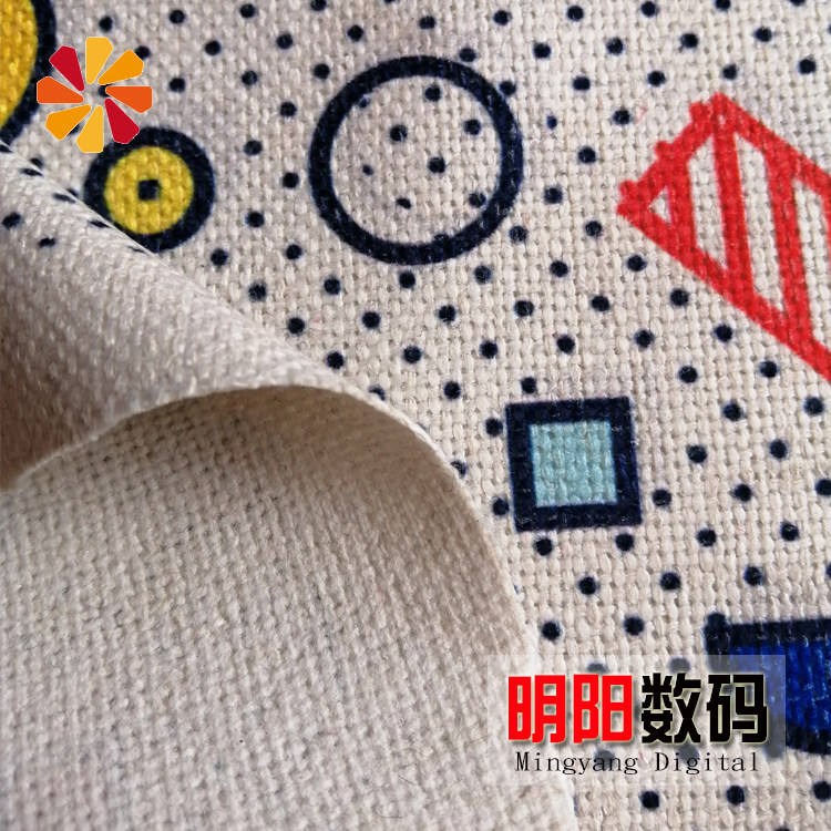 53号布料加厚粗黄麻2号上色好厚实数码印花加工定制专用面料高性价比高么？