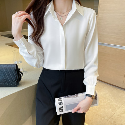 春秋季新款白衬衫女职业通勤衬衫
