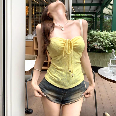 性感露背系带无袖抹胸背心女夏