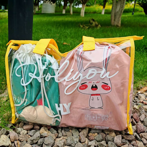 透明pvc拉链手提游泳包