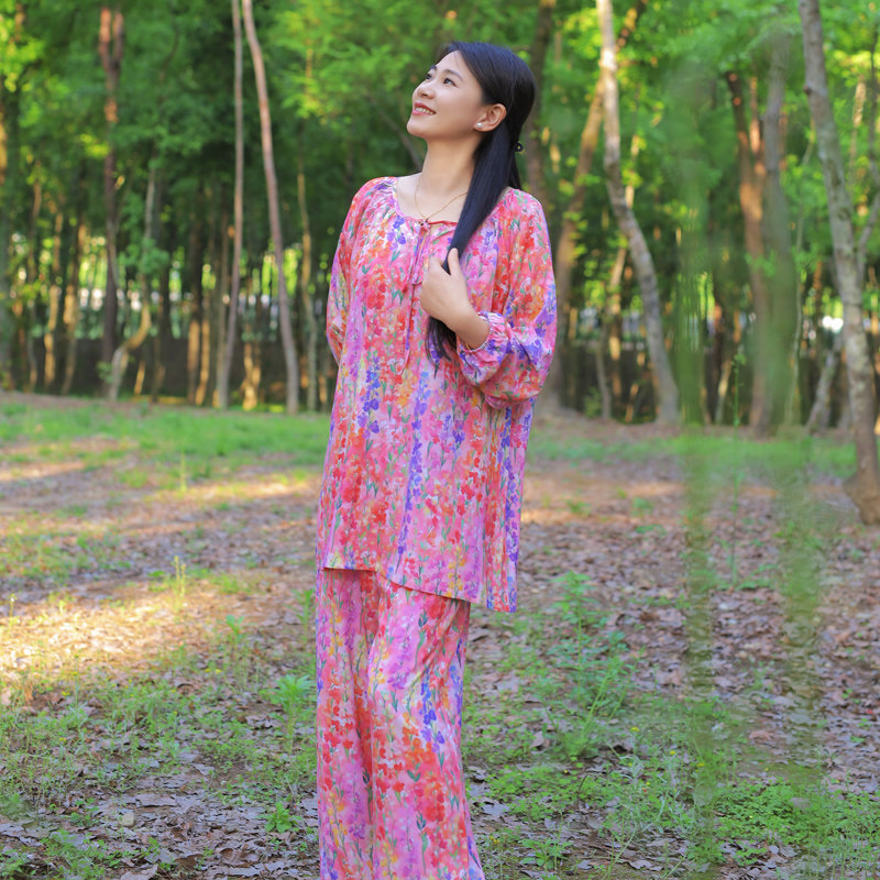 莱赛尔天丝睡衣女夏季薄款家居服