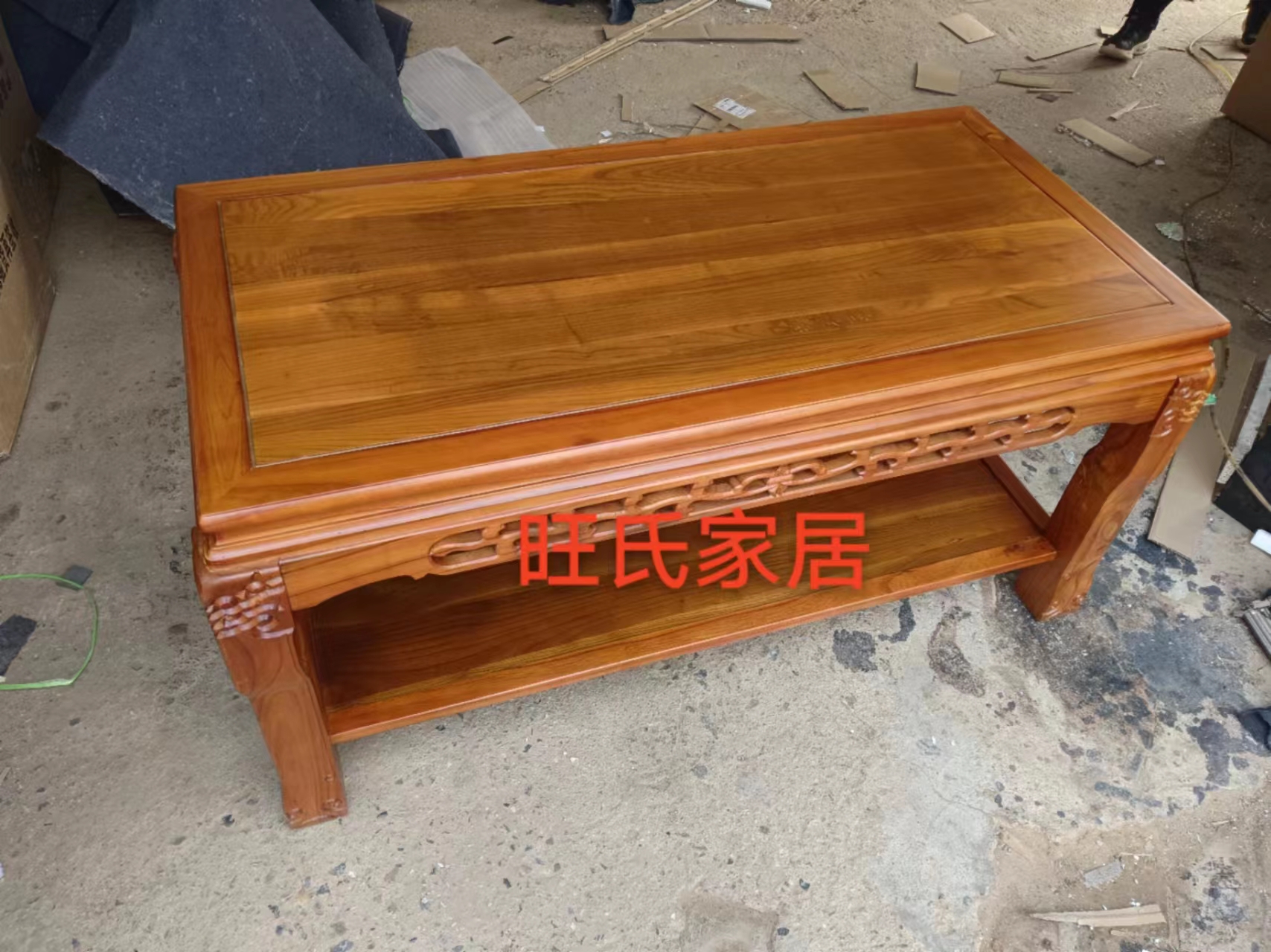 盆景架实木客厅奇石架鱼缸架榆木中式花盆景摆件桌子简约上水石桌