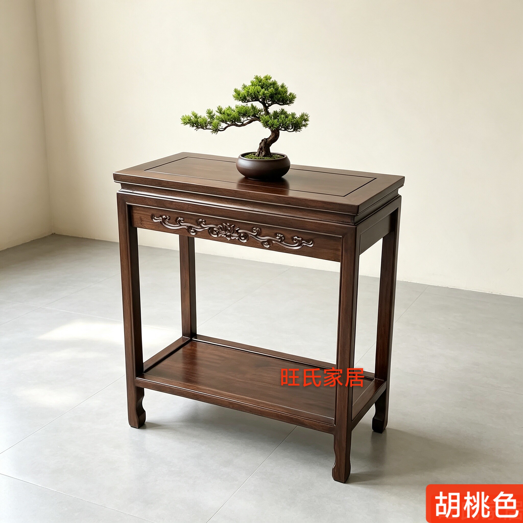 实木花架长方形客厅盆景架鱼缸架图片