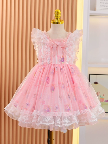 Детская летняя юбка, наряд маленькой принцессы, летняя одежда, детское вечернее платье, стиль Лолита