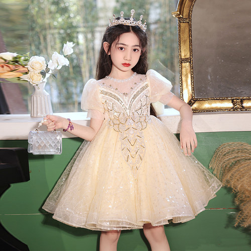 公主裙女童2026夏装新款洋气儿童连衣裙夏季花童礼服小女孩裙子夏