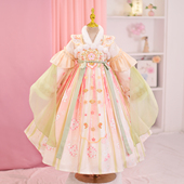 汉服女童2025新款 冬 过年服儿童拜年服古装 冬装 古风小女孩新年唐装