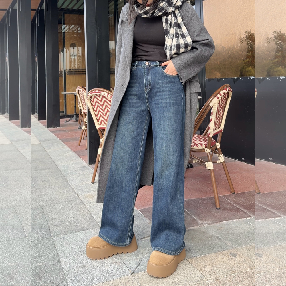 阔腿裤长裤加绒加厚棉2025年冬季