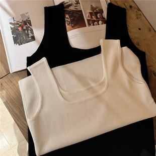 【春上新】胖mm百搭宽松纯色背心打底衫内搭吊带200斤大码女_8151