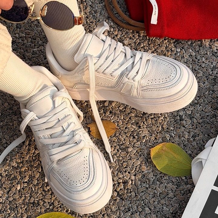 诗歌兰女鞋2026春季新款真皮厚底小白鞋百搭增高显瘦运动休闲板鞋,女鞋,时尚休闲鞋,淘宝优惠券,粉丝福利购,淘宝优惠卷