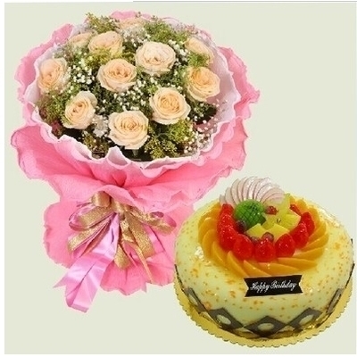 崇州市元通白头王场隆兴桤泉大划江源镇红玫瑰蛋糕鲜花店同城速递